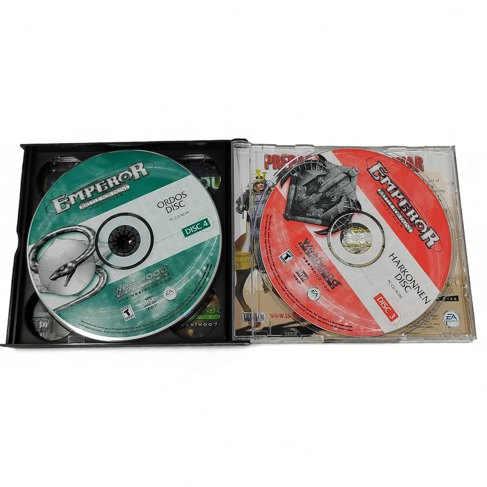 Westwood Studios Emperor Battle for Dune PC CD-ROM Game 4-Disc Set Windows RTS